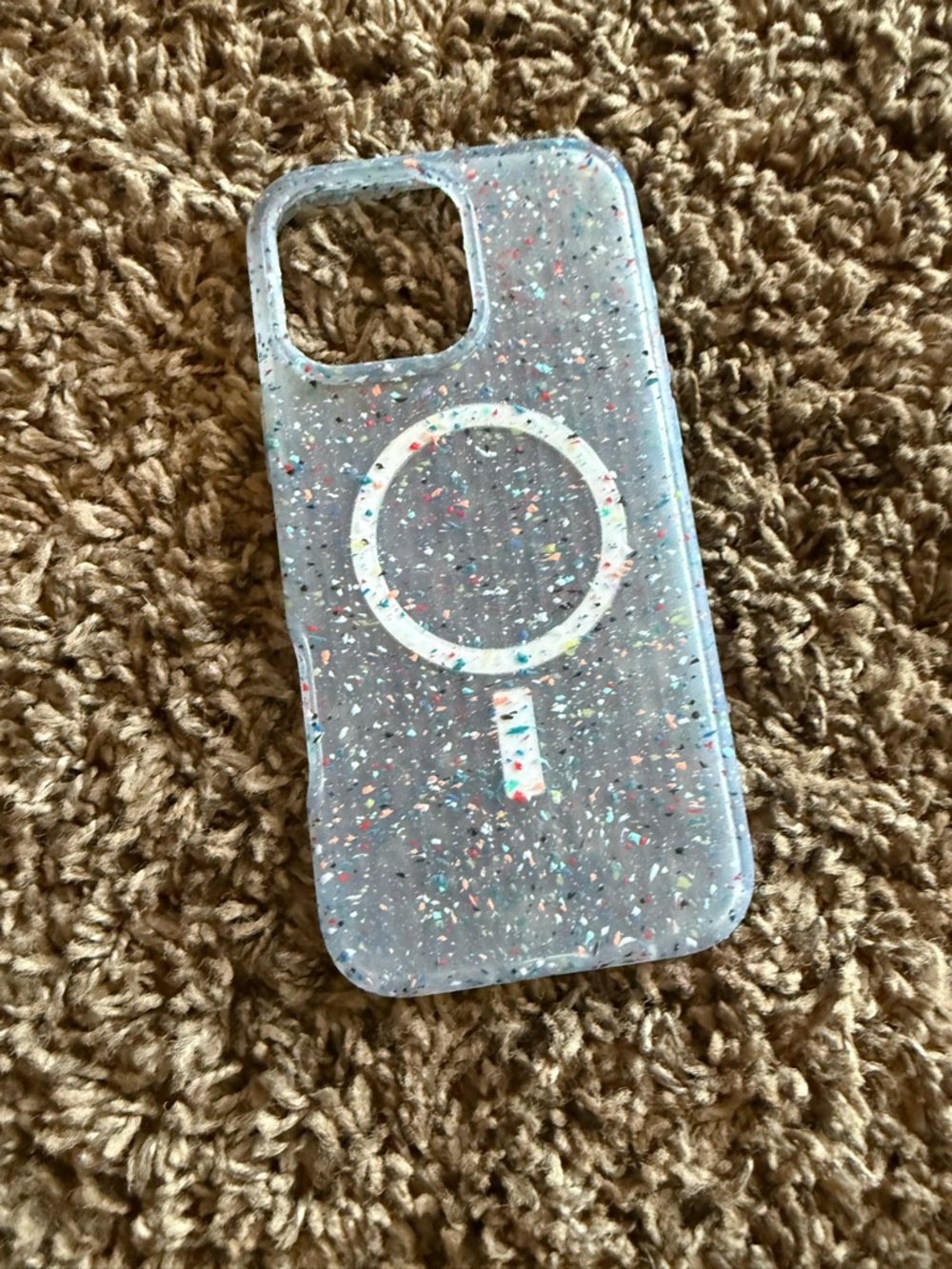 OtterBox Clear Glitter MagSafe-Compatible Phone Case with Multicolor Flecks